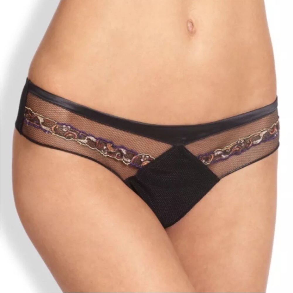 La Perla Embroidered Paisley Thong
